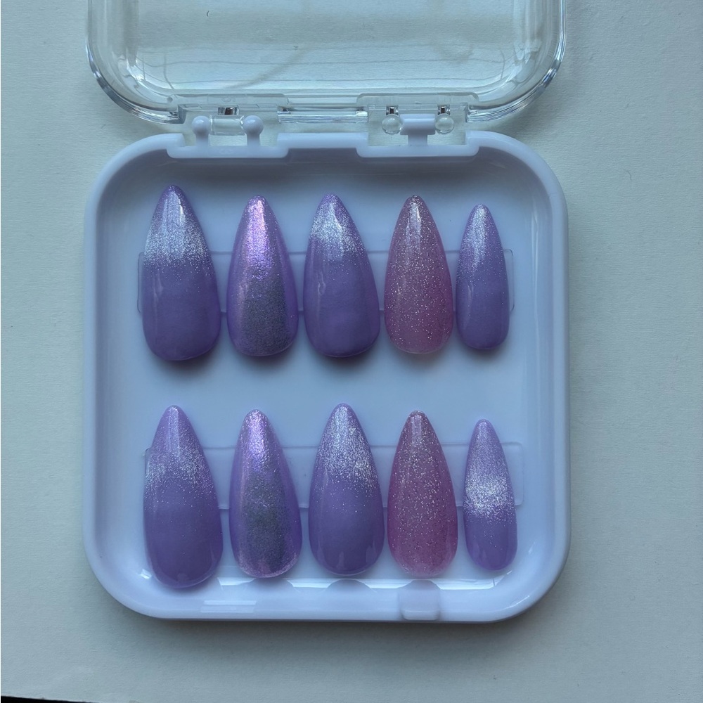 Fairy Dust Press-On Nails- Hand Painted
